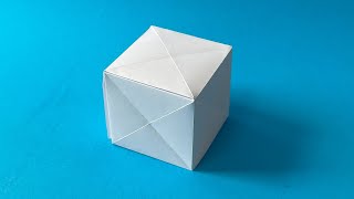 Origami Würfel aus Papier Basteln  So falten Sie einen 3D Würfel aus Papier [upl. by Niwrud661]