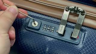 TSA approved lock picked on a Delsey St Tropez Slim suitcase [upl. by Dohsar]