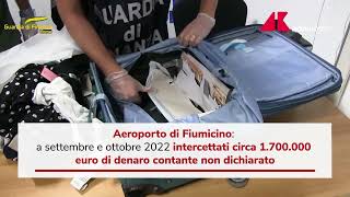 Aeroporto Fiumicino i controlli della Guardia di Finanza [upl. by Kcir353]