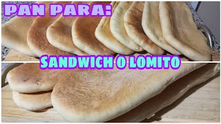 PAN De SANDWICH Para LOMITO  Receta Fácil [upl. by Enyalaj]