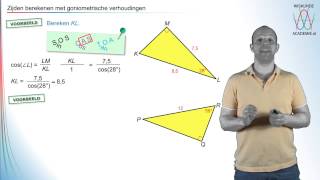 Goniometrie  zijden berekenen met SOS CAS TOA  WiskundeAcademie [upl. by Morrill937]