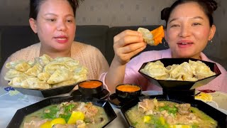 दशै मौका छोपी रोज्ने हैन् त Taptap sendVeg mix गरेर रसिलो खसीको momo अनि खुट्टीको mix Soup [upl. by Corneille661]