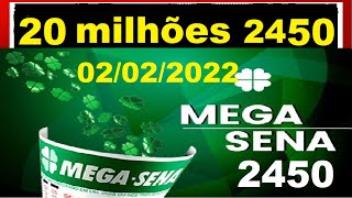 Dicas de ouro  Mega Sena 2450  2022   Sorteio Prêmio PALPITES [upl. by Ahsiyk]