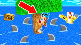 MINECRAFT PERO EL AGUA SUBE CADA MINUTO 😱 RIUMBA SE AHOGA [upl. by Strep821]