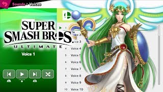 Palutena Voices  Super Smash Bros Ultimate [upl. by Urbanna]