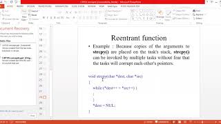 Reentrant and NonReentrant Functions Lecture 33 [upl. by Ardnaskela]