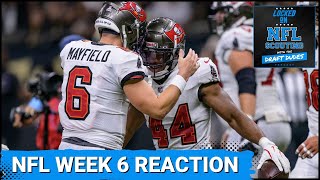 NFL Week 6 Reaction Bucs running game breaks out Lions lose Hutchinson amp Ravens are rolling [upl. by Richy]