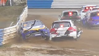 Rallycross de Mayenne 2024 crash mistakes [upl. by Tobit368]