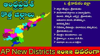 AP New Districts list 2022 in telugu  New Districts ll [upl. by Chaffinch943]