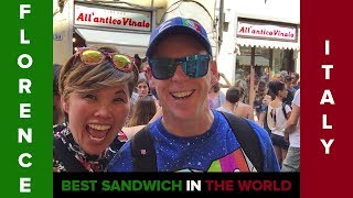 ALLANTICO VINAIO FLORENCE ITALY  BEST SANDWICH IN THE WORLD  TOP FOODS TO EAT IN FLORENCE ITALY [upl. by Ellinej]