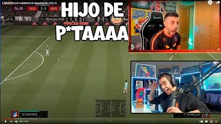 AURONPLAY REACCIONA A 5 MINUTOS DE CABRE0S DE DjMaRiiO EN FIFA 21😂 [upl. by Yevrah]