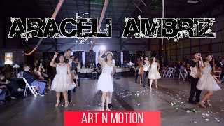 Araceli Ambriz Quinceanera Waltz amp 3 Surprise Dances [upl. by Vaenfila512]