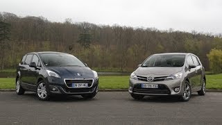 Comparatif Peugeot 5008 vs Toyota Verso [upl. by Bob]