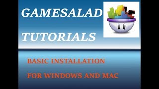 Gamesalad Tutorial  Installation Process  Ep1 [upl. by Anam]