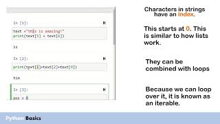 Python basics  Traversing over a string using WHILE and FOR [upl. by Kobi]