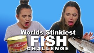 Stinky Fish Challenge  Merrell Twins [upl. by Mickey]