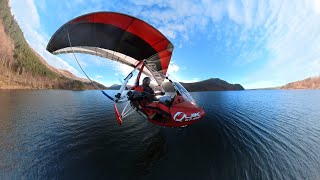 Flying flexwing Low level over lakes Lake District [upl. by Nesyla807]