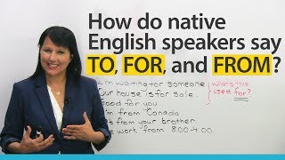 Pronunciation How native speakers say TO FOR FROM in English [upl. by Naret]