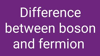 Spin and statistics of identical particles different between boson and fermion [upl. by Loram]