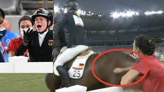 Kim Raisner Horse Punching full Video Detail  German modern pentathlon coach thrown out of Olympics [upl. by Pavia600]