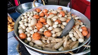 Thailand Street Food Meatballs With Spicy Sauce 🌶️🥢🔥😍 [upl. by Harrak]