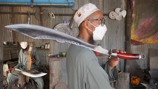 SWORD MAKING  HOW TO MAKE A CHINESE STYLE SWORD FROM SCRAP METAL [upl. by Dorran]