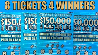 150000 FOR LIFE FLORIDA SCRATCH OFF TICKETS 🤑🍀 REALLY BEAT THE ODDS 👍 [upl. by Fleisher]