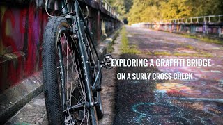 Exploring a graffiti bridge on the Surly Cross Check [upl. by Aviva977]