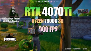 RTX 4070 Ti  Ryzen 7 7800X3D  Fortnite  All Settings Tested amp RT [upl. by Winnie152]