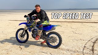 YZ450F Top Speed Test Tallest Gearing You Can Buy [upl. by Seleta]