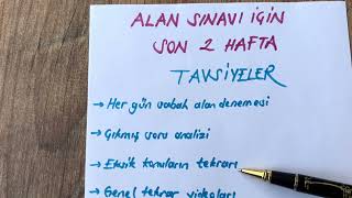 Alan sınavı son 2 hafta✅ Nasıl net arttırırız Neler yapmalıyız [upl. by Yetsirhc]