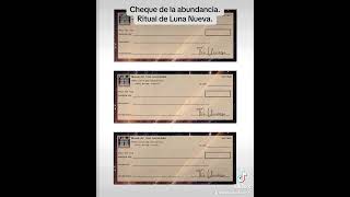 Cheque de la abundancia Ritual de Luna Nueva [upl. by Girvin]