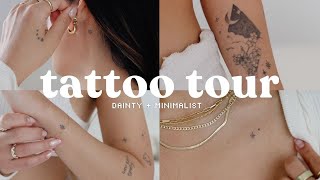 Tiny Tattoo Tour  Minimalist Fine Line Tattoos amp Pain Levels [upl. by Morrison248]