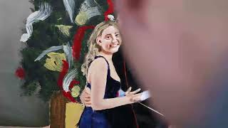 quotBirthday Ballquot  Portrait Oil Painting Timelapse [upl. by Felic]