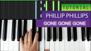 Phillip Phillips  Gone Gone Gone  Piano Tutorial  MIDI File Download [upl. by Ardnaid]