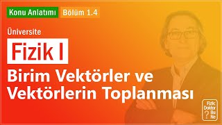 Üniversite Fizik I  Bölüm 14 Birim Vektörler ve Vektörlerin Toplanması [upl. by Noevart]