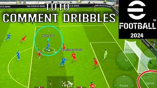 Comment faire des dribbles sur eFootball 2024 mobile sur AndroidiOStutorialefootball2024dribles [upl. by Colin]