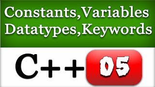 C Constants Variables Data types Keywords  C Programming Video Tutorial [upl. by Damarra958]