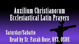 Auxilium ChristianorumSaturday Ecclesiastical Latin Prayers [upl. by Arikahs]