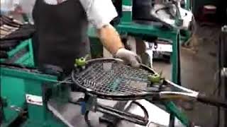 Tennis racquet factory stringing [upl. by Ugo]