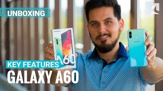 Samsung Galaxy A60 unboxing and key features [upl. by Kedezihclem]