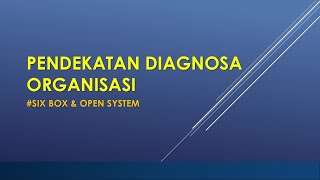 Diagnosa Six Box dan Open System [upl. by Deloris328]