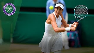 Garbiñe Muguruza v Magdalena Rybarikova highlights  Wimbledon 2017 semifinal [upl. by Ettenay796]