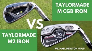 TaylorMade M CGB Iron VS TaylorMade M2 Iron Head To Head [upl. by Stanwinn]