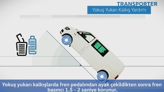 Transporter’ın Yokuş Yukarı Kalkış Yardımı Hill Holder nasıl çalışır [upl. by Enillebyam734]