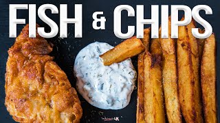 Homemade Fish and Chips Recipe  SAM THE COOKING GUY 4K [upl. by Drazze]