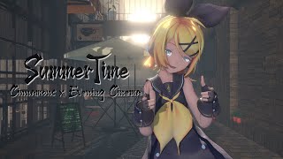 MMD Summertime  cinnamons × evening cinema【2K60fps】Sour式鏡音リン [upl. by Soirtemed]