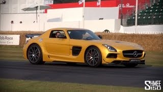 Mercedes SLS Black Series  Flybys on Track at Goodwood [upl. by Markowitz]