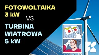 Turbina wiatrowa 5 kW vs Fotowoltaika 3 kWp Wiatrak lekiem na netbilling [upl. by Gnilsia738]