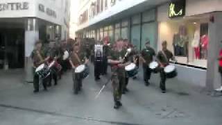 The Band amp Drums of the Royal Gibraltar Regiment  Mechanized Infantry [upl. by Dnartreb584]